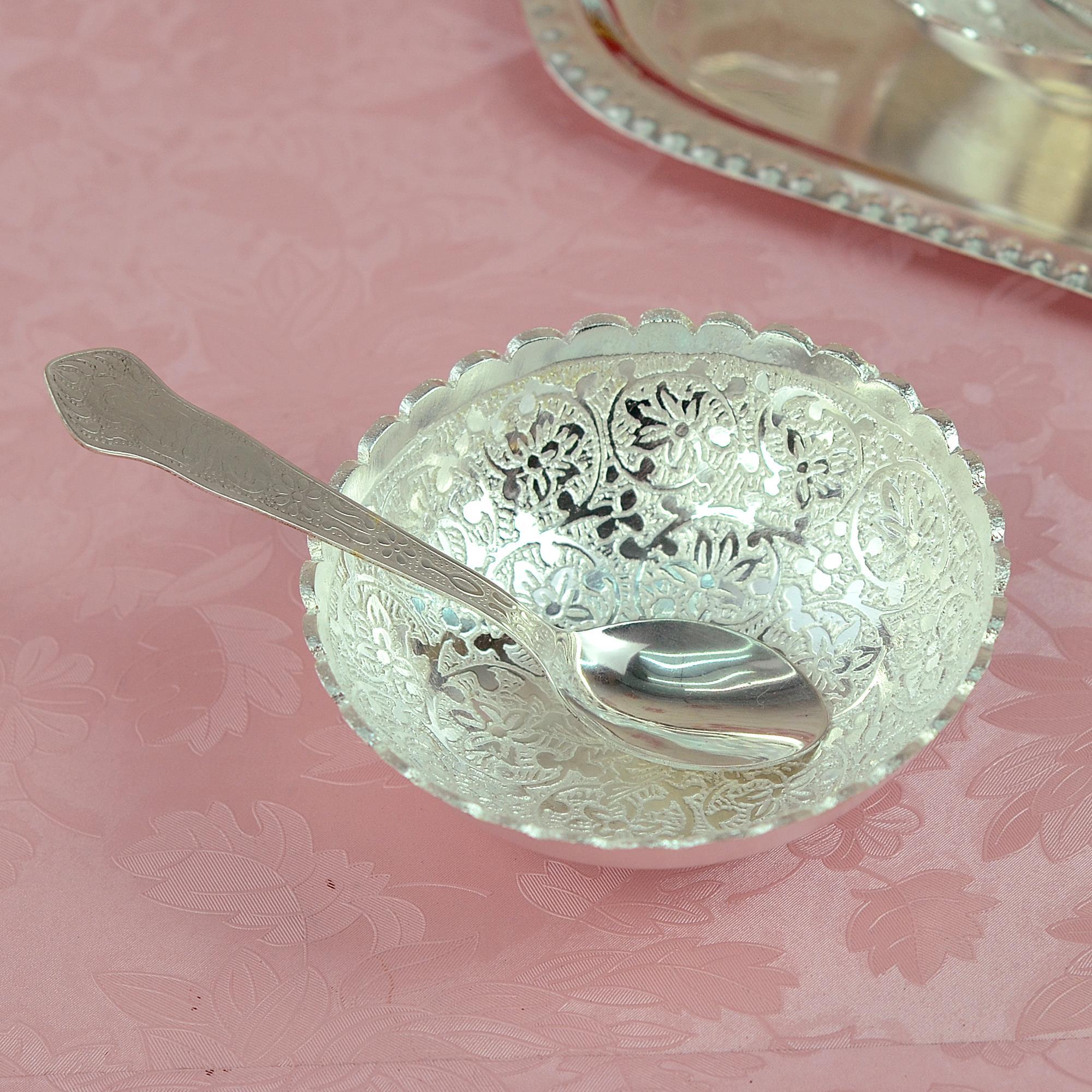 Attractive Silver Bowl Set Kitchen Tableware Gifts   GTI376717 2 