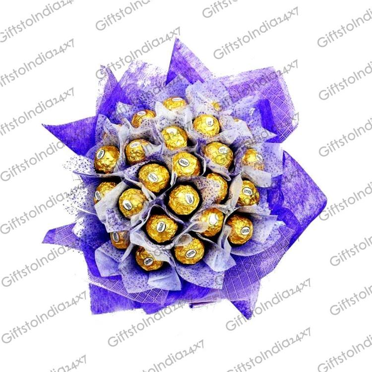 Blue Ferrero Rocher Bouquet