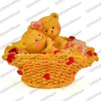 Cute Teddy in a Basket