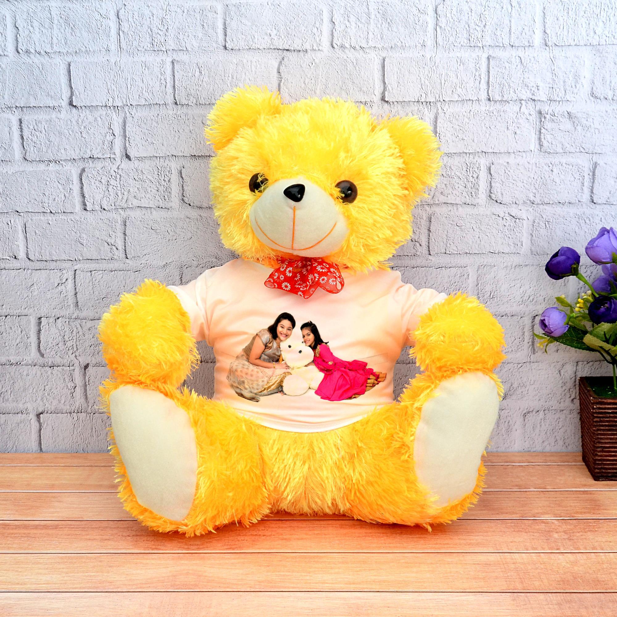 yellow big teddy bear