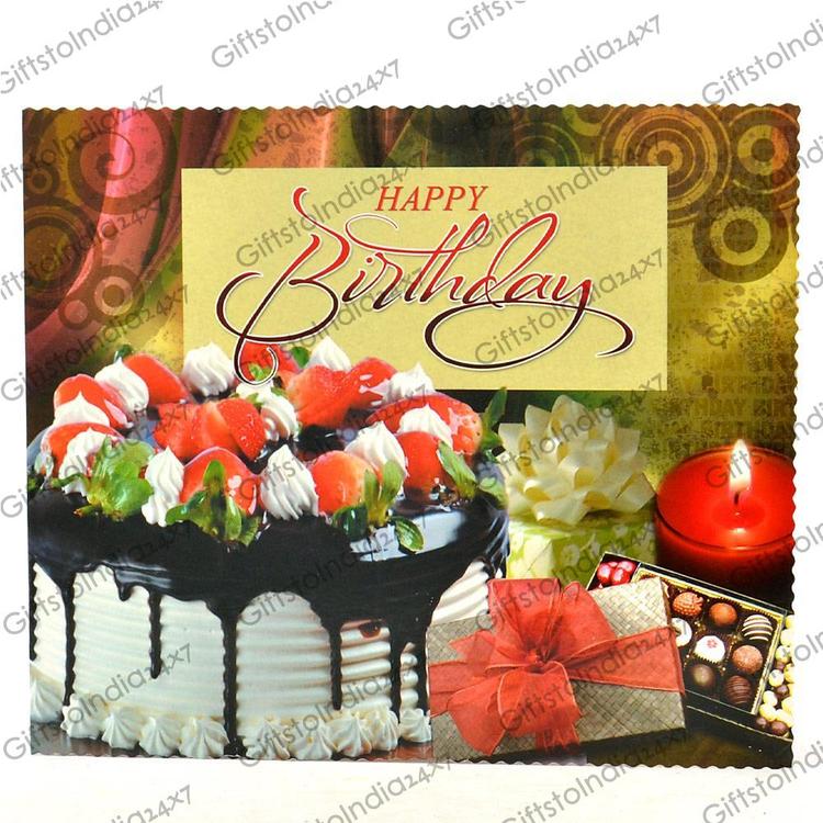 Mesmerising Golden Birthday Card