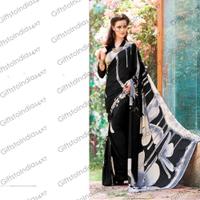 Women's Looking Ethnic Crepe Silk Black Saree