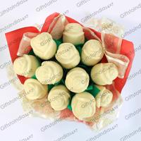 White chocolate roses-pack of 12