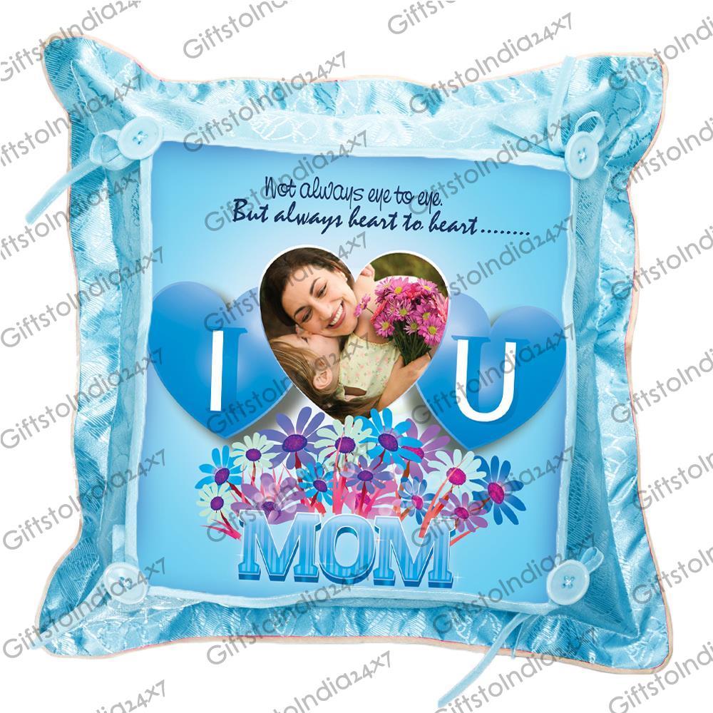 Blue I Love You Mom Pillow, Personalized Pillows
