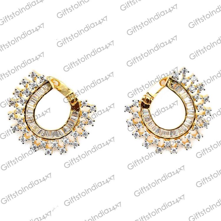 Ring Style Stone Studded Earring