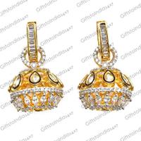 White Stone Studded Jhumka