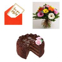 Mom Cake, Card & Flower