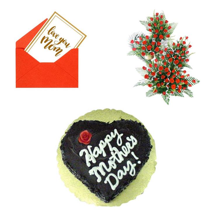 Flower Bouquet Cake & Card for Mom