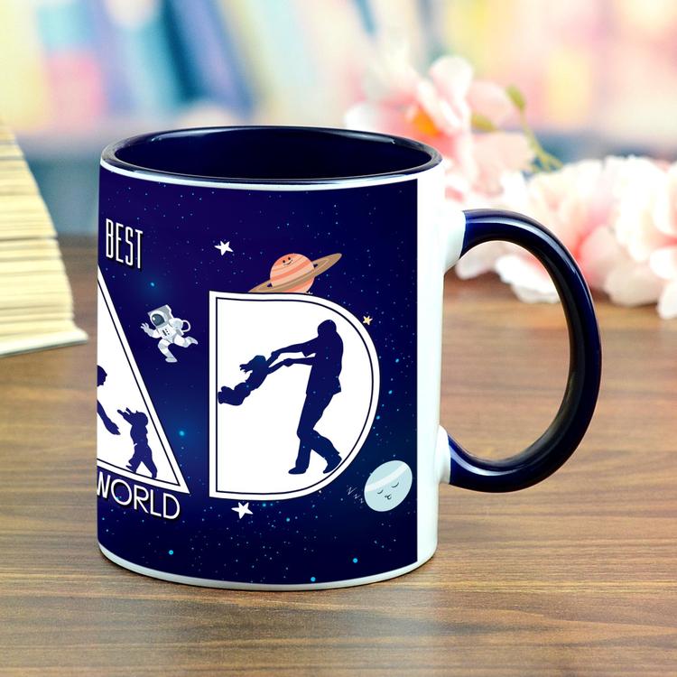 Blue Galaxy Mug For Dad