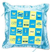 Blue Square Father’s Day Pillow