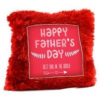 Divine Red Fur Pillow For Dad