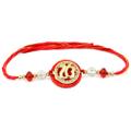 Stately Red Stone Studded Rakhi