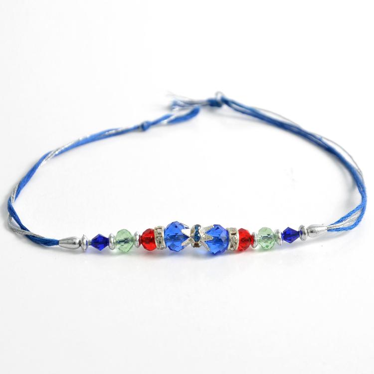 Rakhi with Blue Crystals