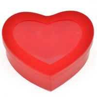 Red Heart Shaped Plastic Box