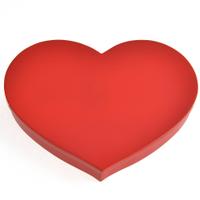 Plain Red Heart Shaped Box