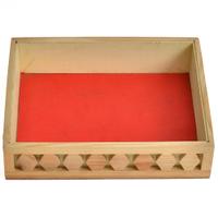 Red Wooden Gift Thali