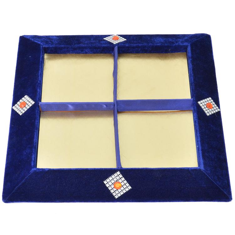 Velvety Blue Square Thali