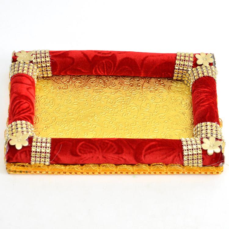 Pretty Looking Golden And Brown Thali