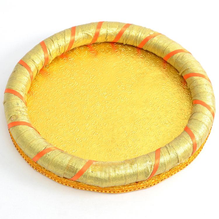 Golden Decorative Gift Thali