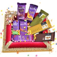 Dairy Milk Silk and Temptation in a Tray