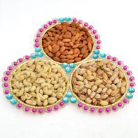 Delectable Dry Fruits in Decorated Thalis