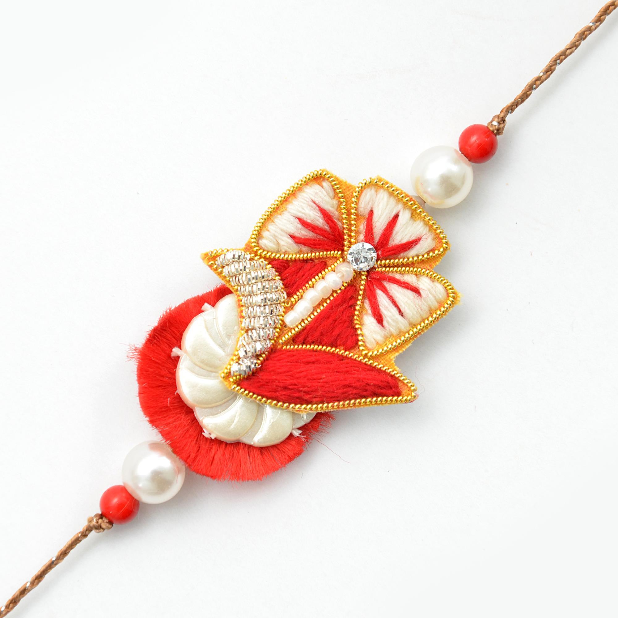 Rakhi in Red and White Color | Rakhis