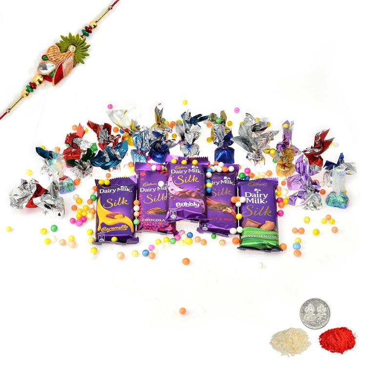 Pack of Scrumptious Chocolates & Rakhi