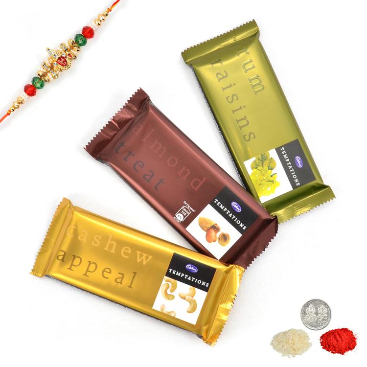 Awesome Temptation Chocolates with Rakhi