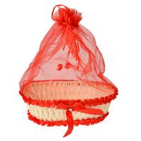Red Crochet Basket With Net