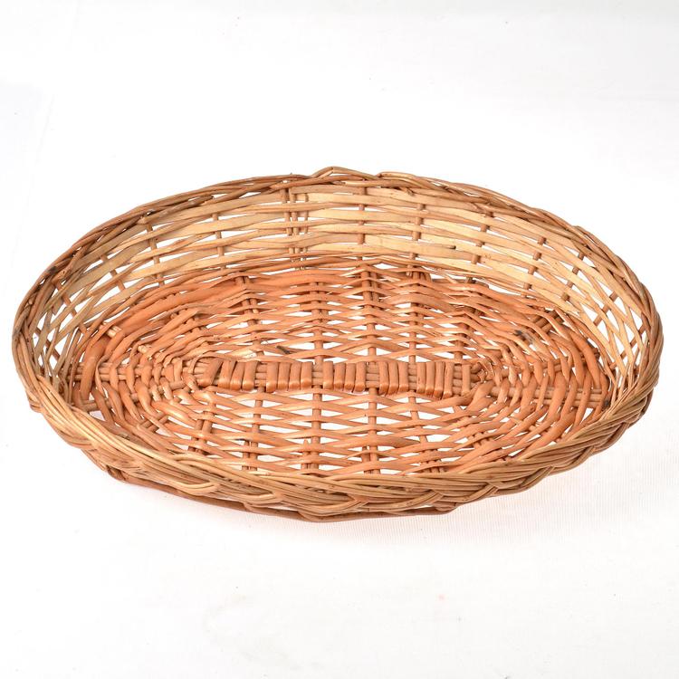 Flat Oval Cane Gift Basket