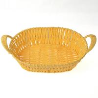 Yellow Crochet Basket With Handle