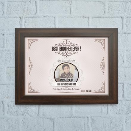 Best Brother Ever Certificate