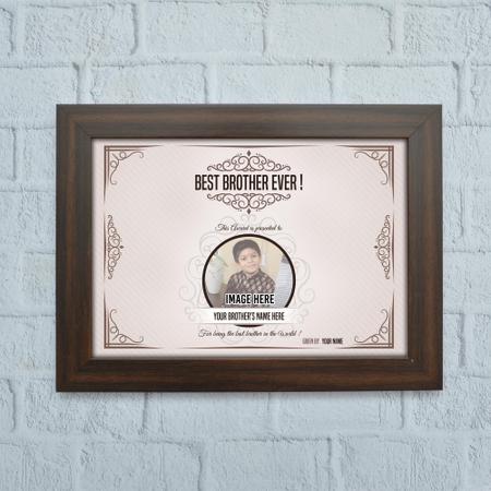 Best Brother Ever Certificate