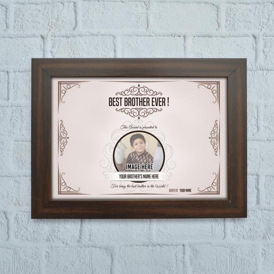 Best Brother Ever Certificate