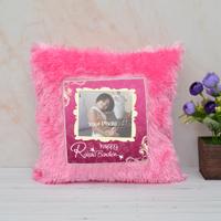 Pink Rakhi Pillow for Sister