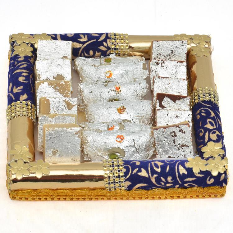 Tray of Barfi and Gujia