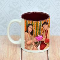 Impressive Maroon Rakhi Mug