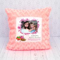 Pink Fur Pillow For Rakhi