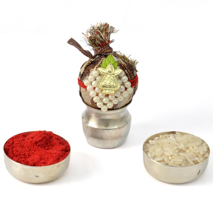 Bati Kalash Nariyal with Roli Chawal