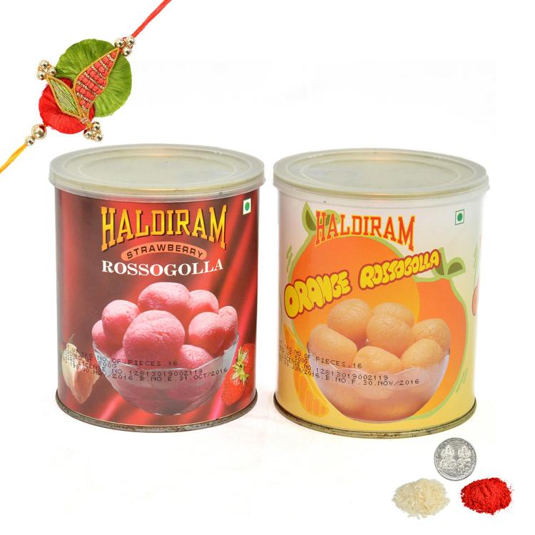 Strawberry & Orange Rasgulla & Rakhi