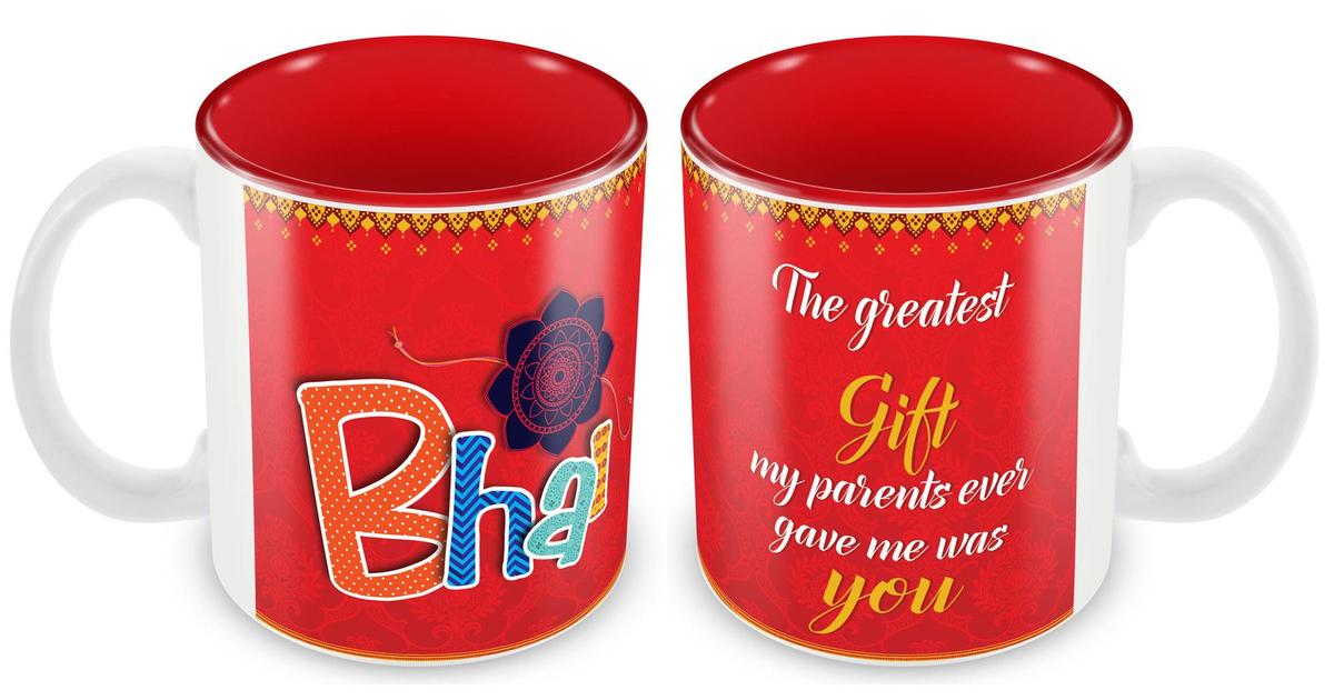 Elegant Red Cup For Brother Brother Special