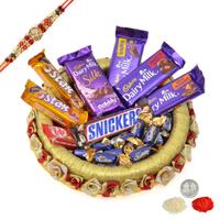 Tray of Crunchy and Bubbly Delights with Rakhi