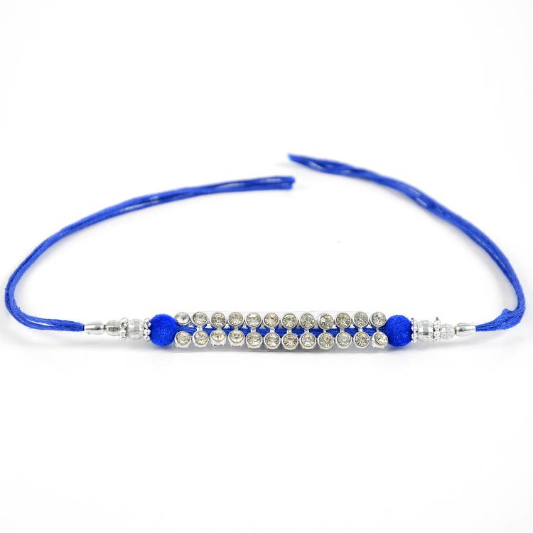 Blue Stone Studded Rakhi (Express)