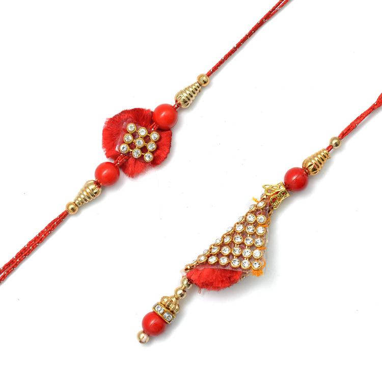 Gracious Red Bhaiya Bhabhi Set (Express)
