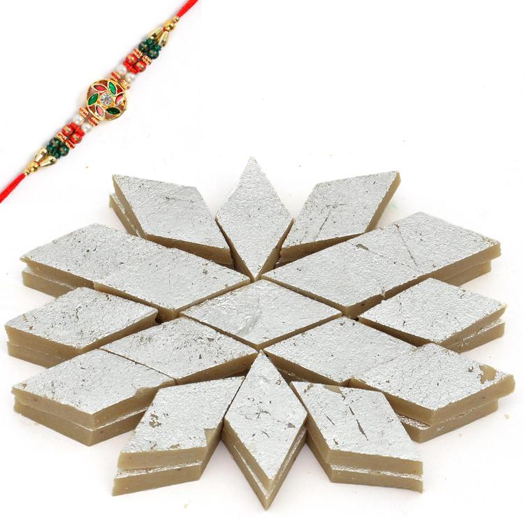 Delectable Kaju Barfi with Rakhi