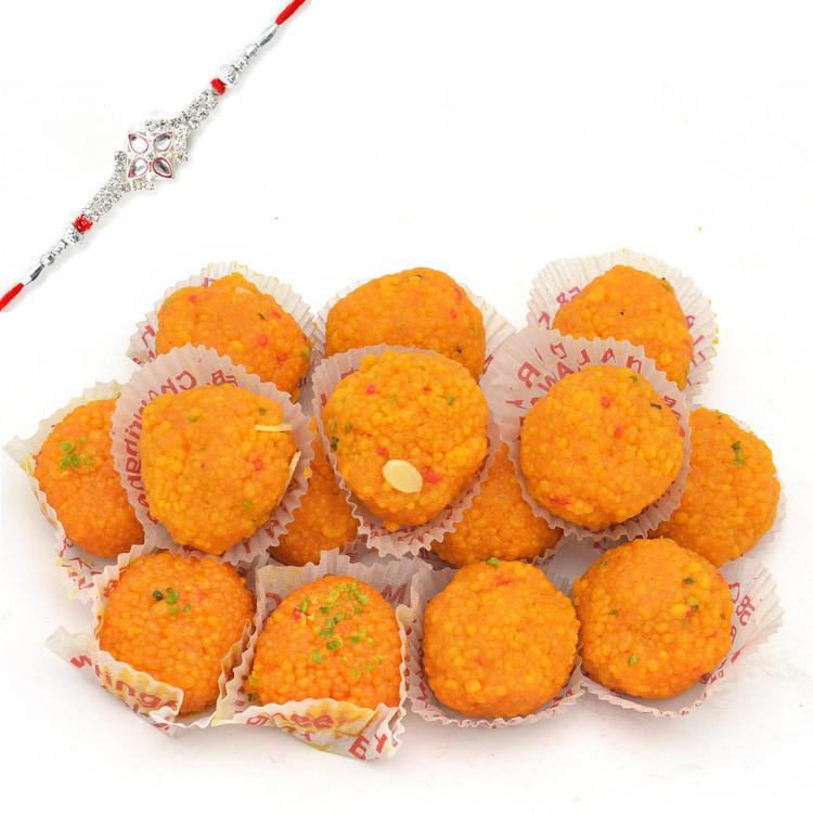 Tasty Motichur Laddu with Rakhi