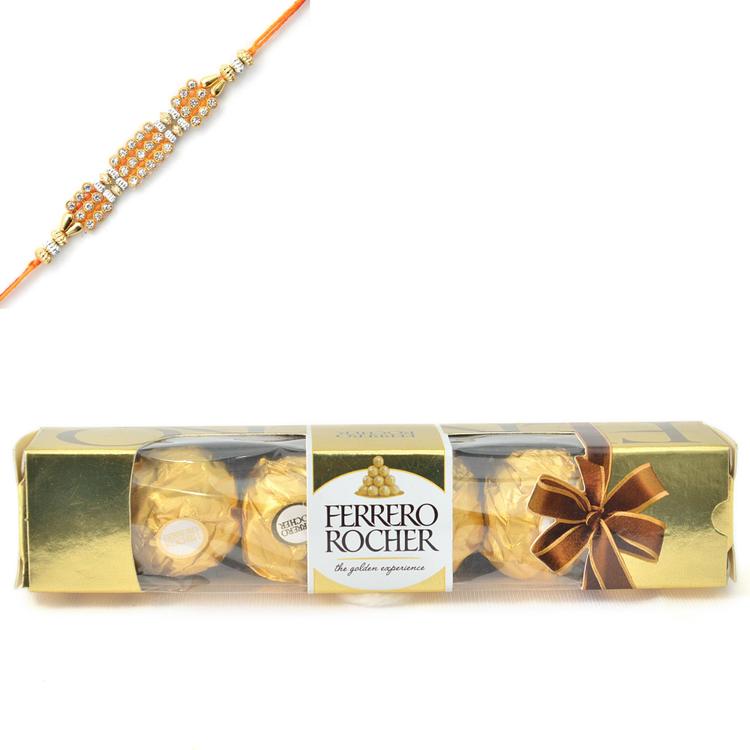 Five Piece Ferrero Rocher With Rakhi