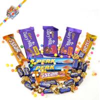 Combo of Crunchy Delights and Choclairs with Rakhi
