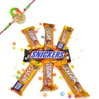 Combo of Snickers and Five Star with Rakhi