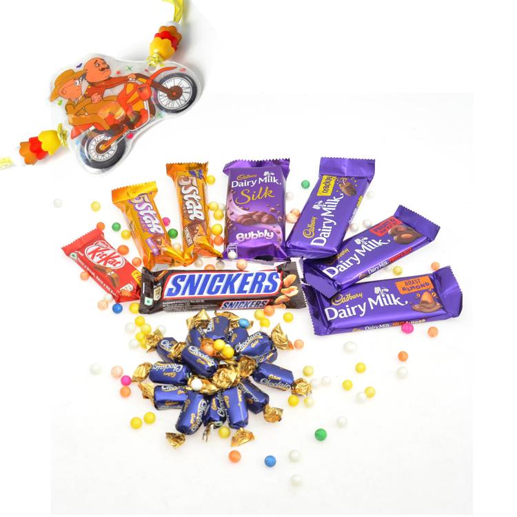 Mixed Chocolates Hamper With Rakhi